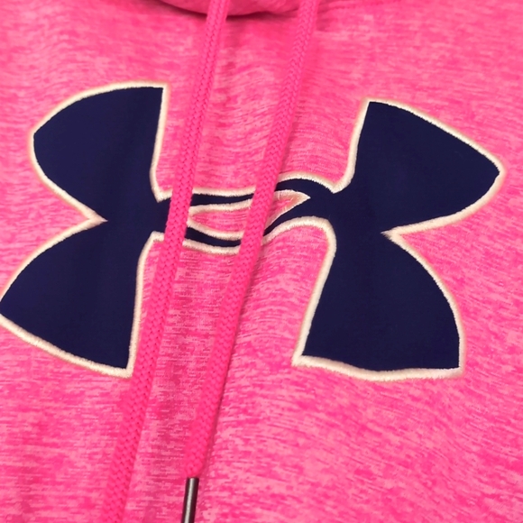 Women's pink Under Armour hoodie hooded sweatshirt size medium cold gear - Picture 2 of 5